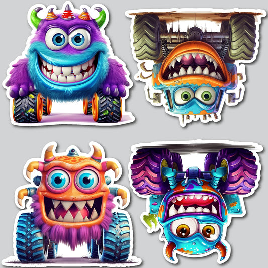 CRAZY MONSTER TRUCKS | Yard Card Set