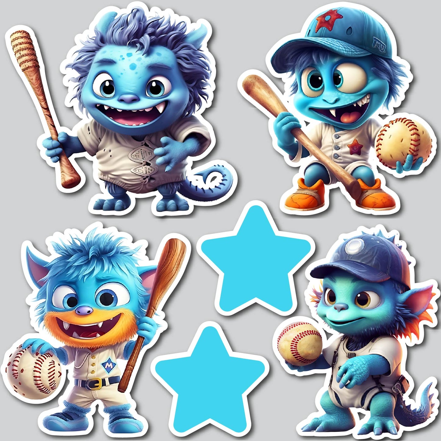 BASEBALL MONSTERS | Yard Card Set