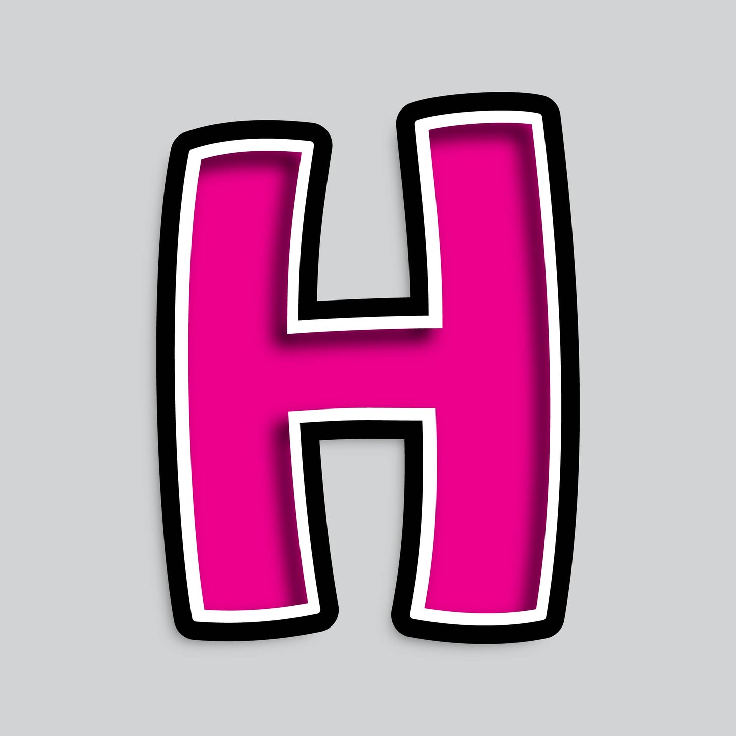 23.5” INDIVIDUAL BOUNCY PINK SHADOW LETTERS
