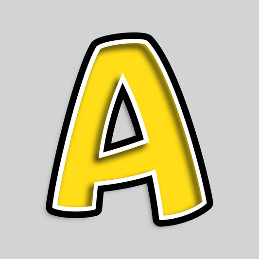 23.5” INDIVIDUAL BOUNCY YELLOW SHADOW LETTERS