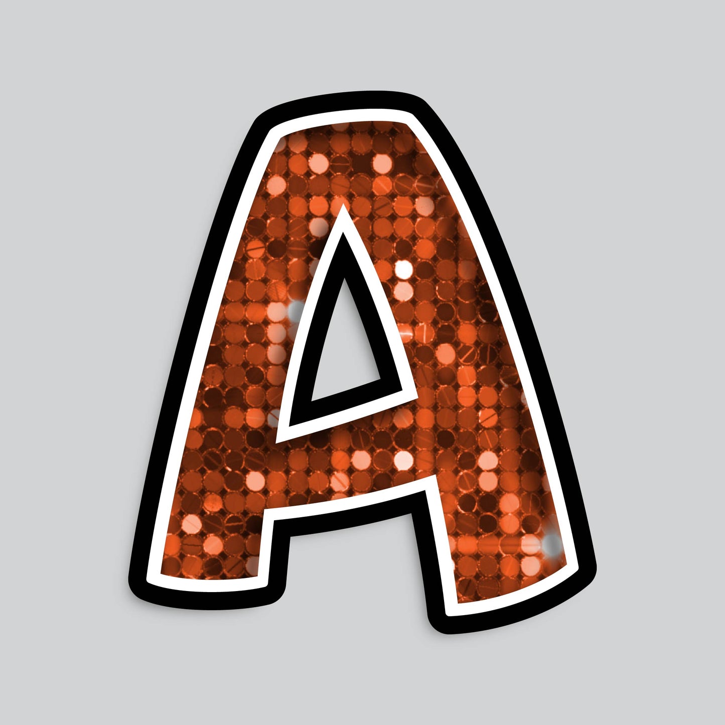 23.5” INDIVIDUAL BOUNCY ORANGE SEQUIN SHADOW LETTERS
