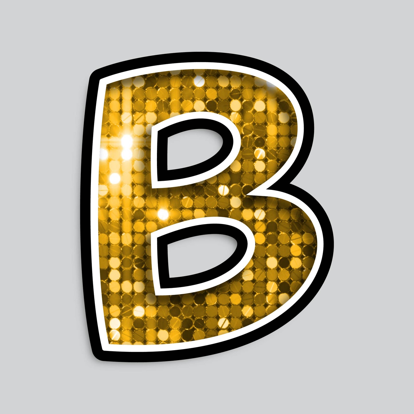 23.5” INDIVIDUAL BOUNCY GOLD SHADOW LETTERS