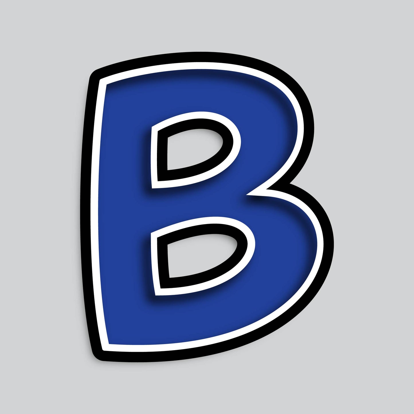 23.5” INDIVIDUAL BOUNCY BLUE SHADOW LETTERS