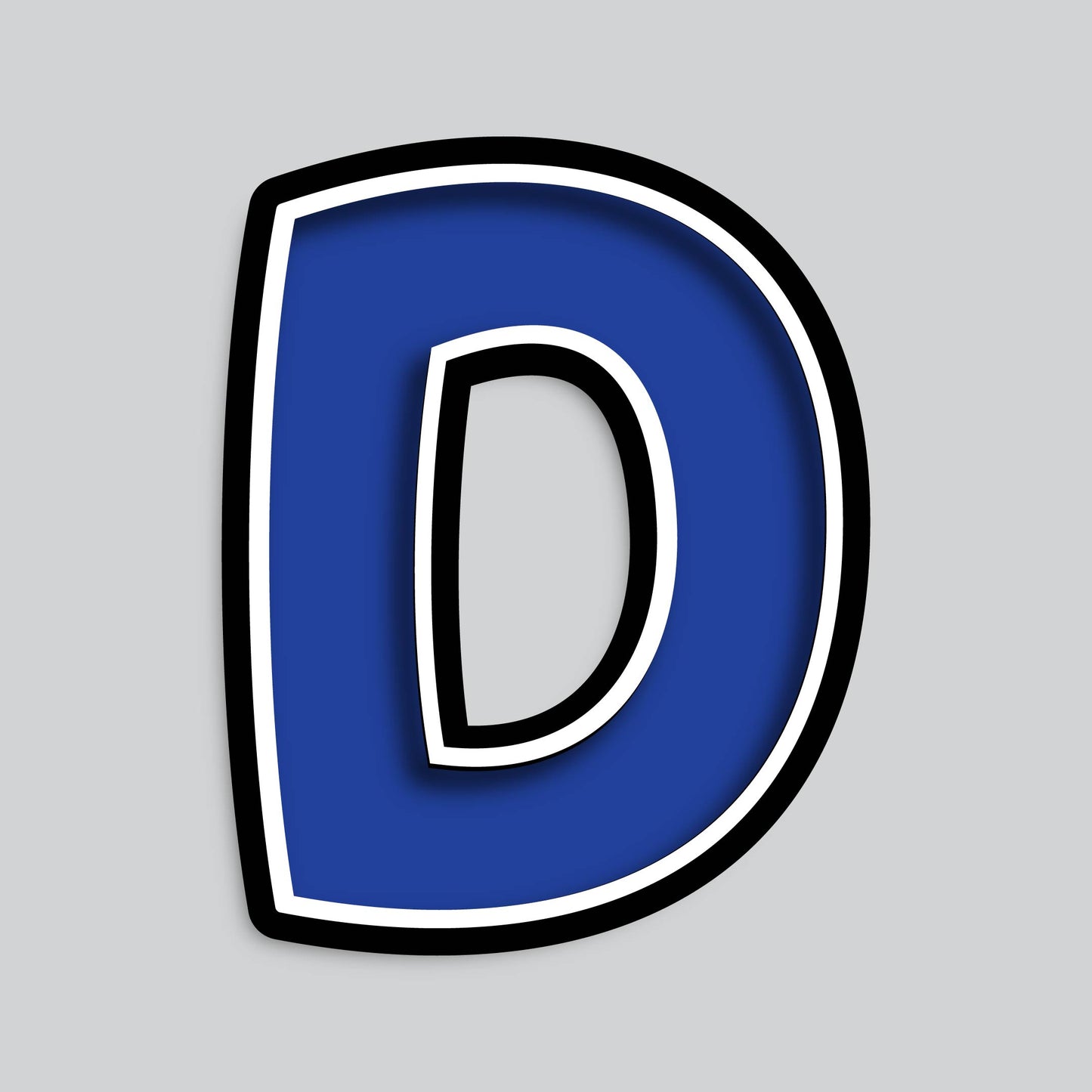 23.5” INDIVIDUAL BOUNCY BLUE SHADOW LETTERS