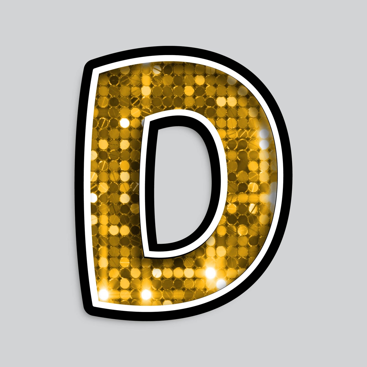 23.5” INDIVIDUAL BOUNCY GOLD SHADOW LETTERS