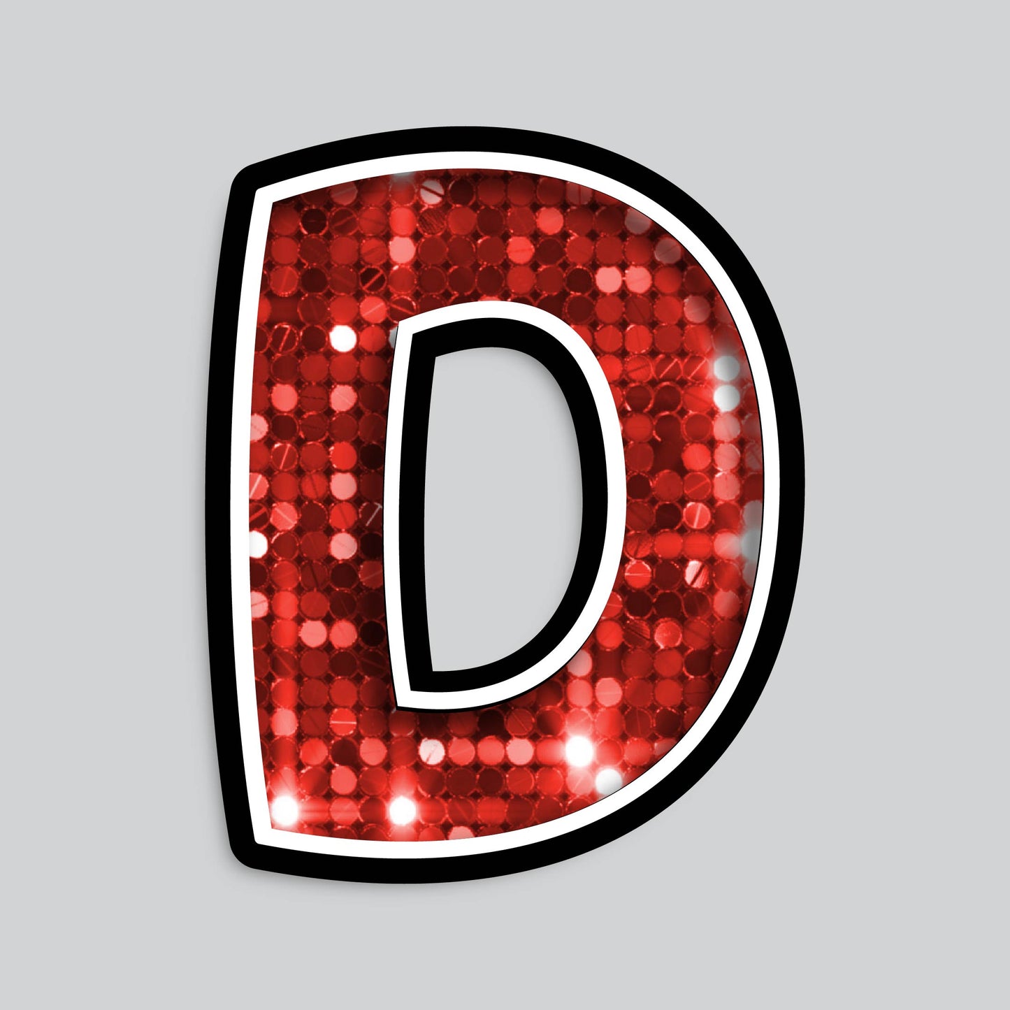 23.5” INDIVIDUAL BOUNCY SEQUIN RED SHADOW LETTERS