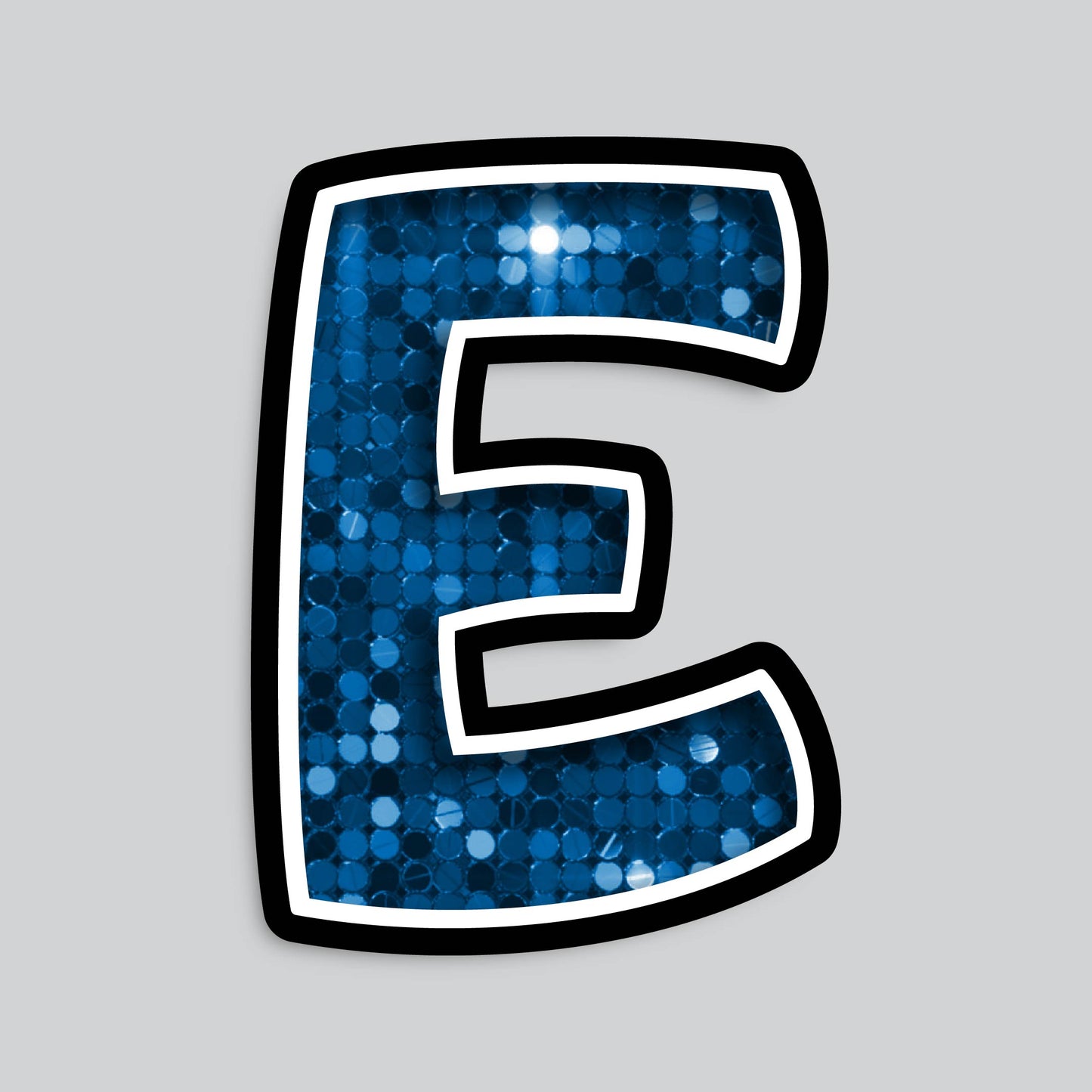 23.5” INDIVIDUAL BOUNCY BLUE SEQUIN SHADOW LETTERS