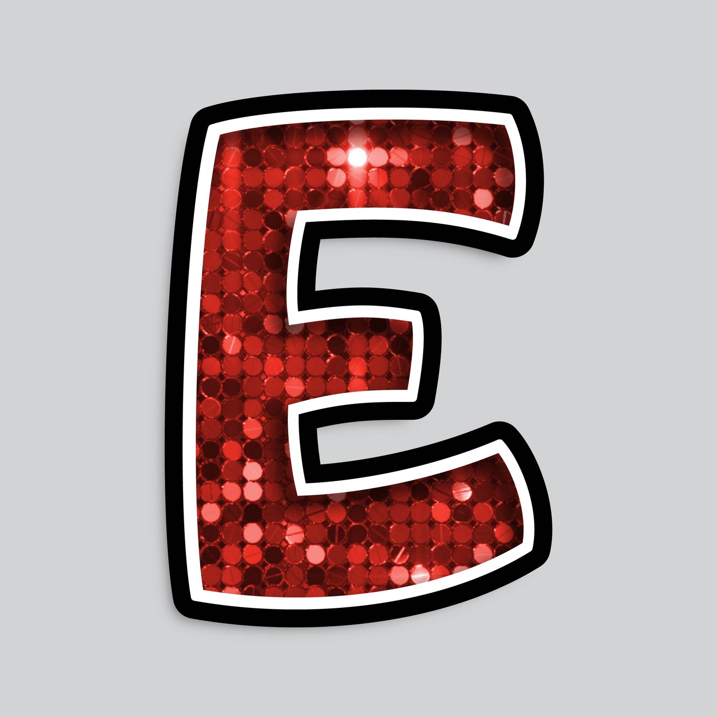 23.5” INDIVIDUAL BOUNCY SEQUIN RED SHADOW LETTERS