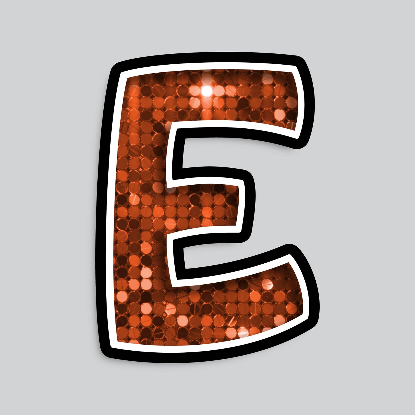 23.5” INDIVIDUAL BOUNCY ORANGE SEQUIN SHADOW LETTERS