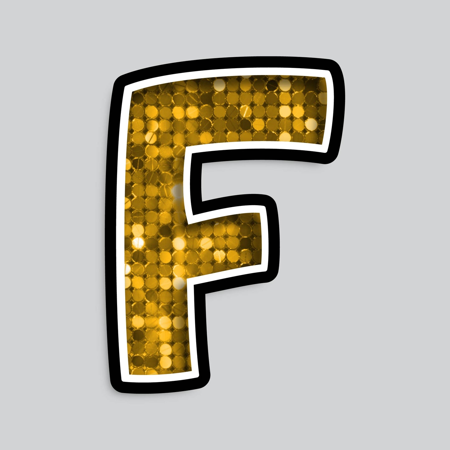 23.5” INDIVIDUAL BOUNCY GOLD SHADOW LETTERS
