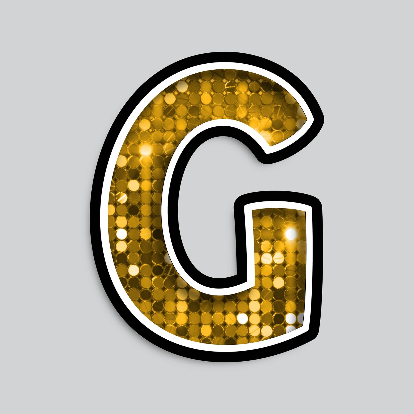 23.5” INDIVIDUAL BOUNCY GOLD SHADOW LETTERS