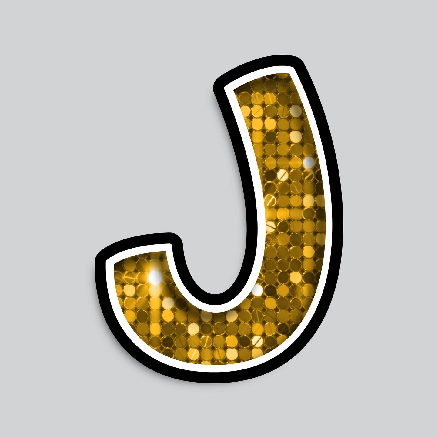 23.5” INDIVIDUAL BOUNCY GOLD SHADOW LETTERS