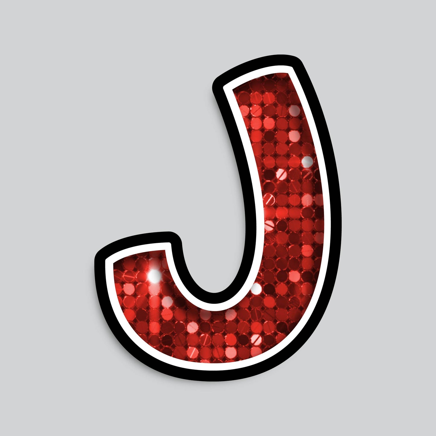 23.5” INDIVIDUAL BOUNCY SEQUIN RED SHADOW LETTERS