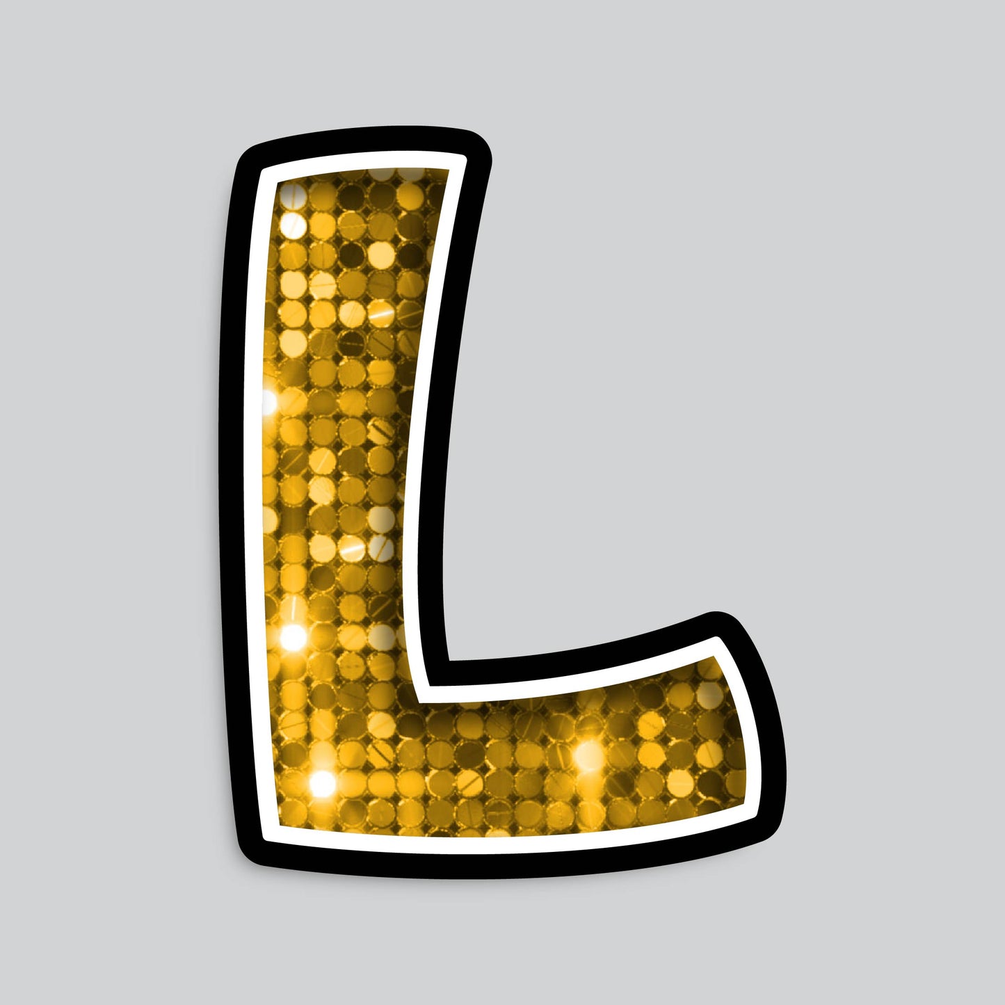 23.5” INDIVIDUAL BOUNCY GOLD SHADOW LETTERS