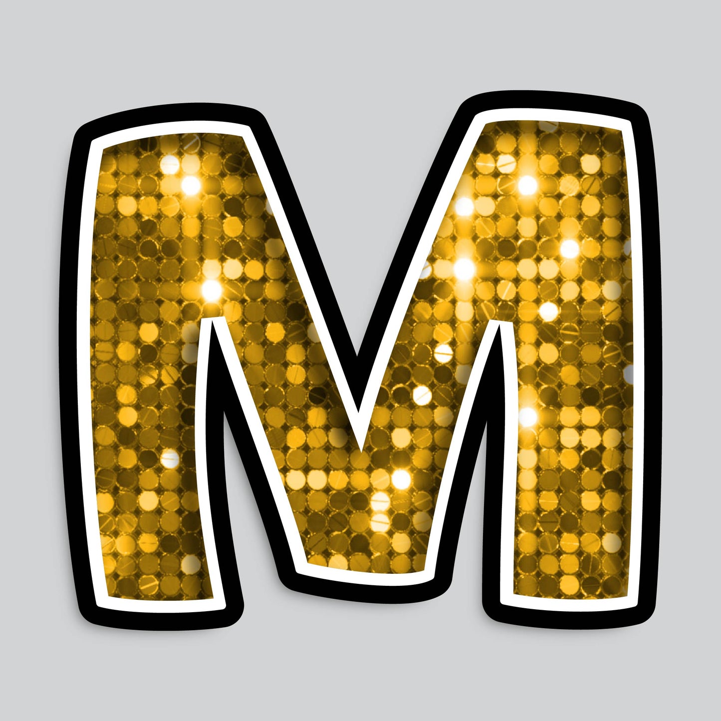 23.5” INDIVIDUAL BOUNCY GOLD SHADOW LETTERS