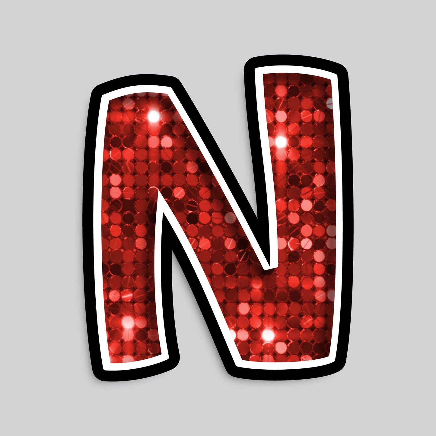 23.5” INDIVIDUAL BOUNCY SEQUIN RED SHADOW LETTERS