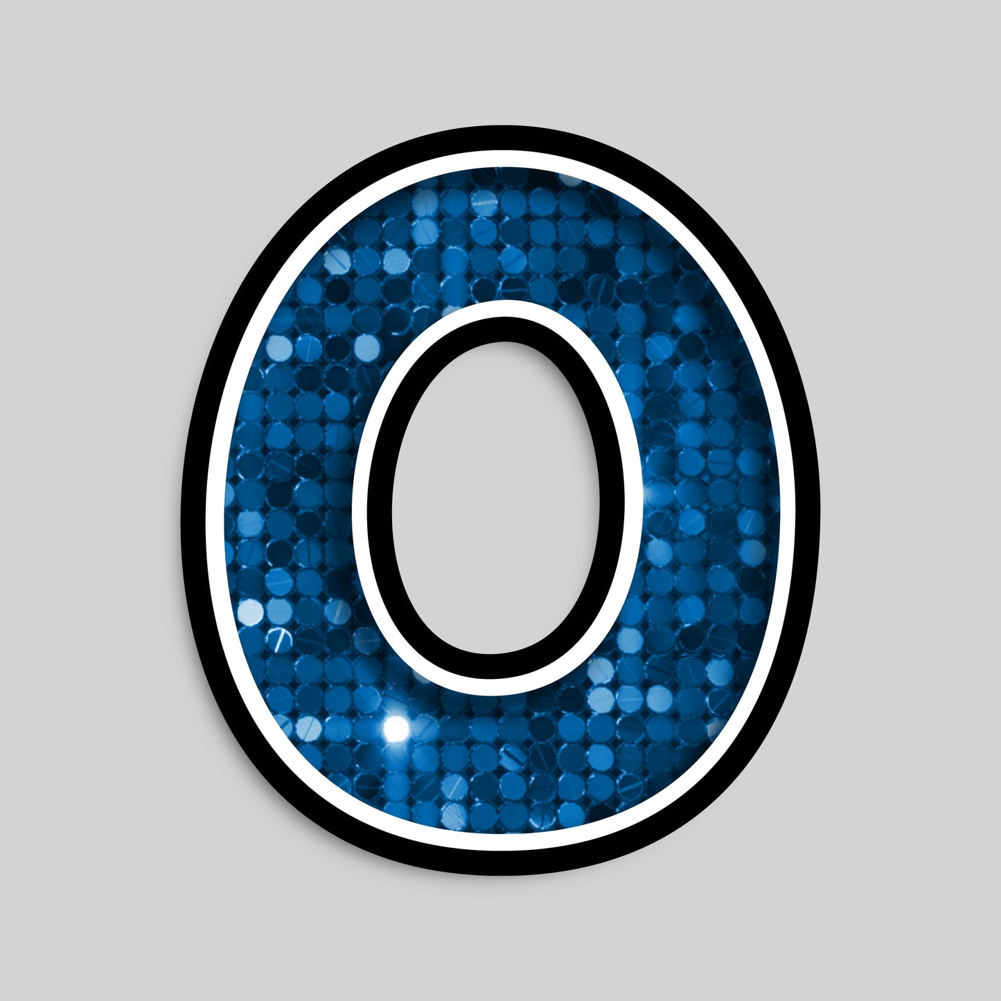 23.5” INDIVIDUAL BOUNCY BLUE SEQUIN SHADOW LETTERS