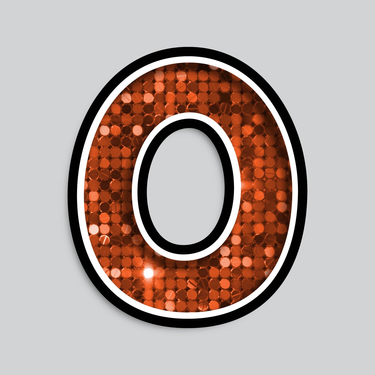 23.5” INDIVIDUAL BOUNCY ORANGE SEQUIN SHADOW LETTERS