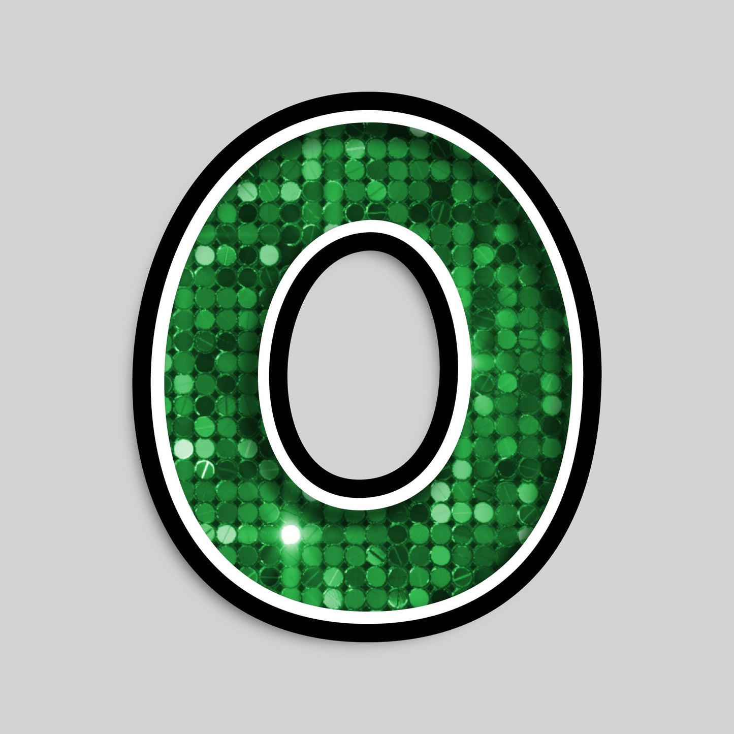 23.5” INDIVIDUAL BOUNCY SEQUIN GREEN SHADOW LETTERS