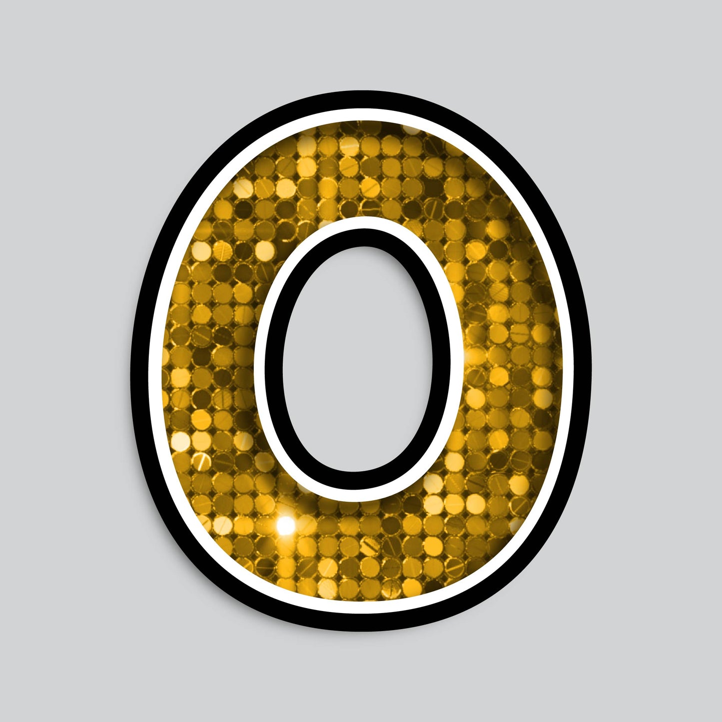 23.5” INDIVIDUAL BOUNCY GOLD SHADOW LETTERS
