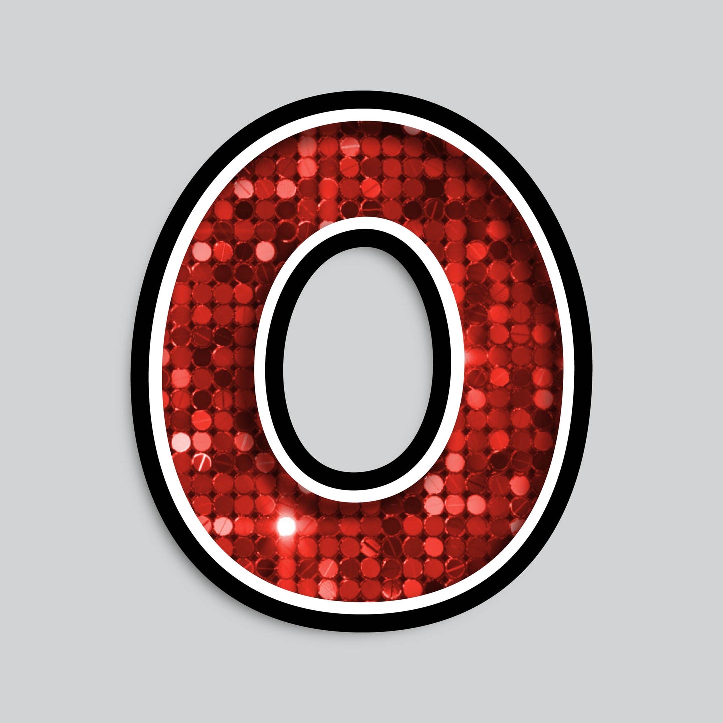 23.5” INDIVIDUAL BOUNCY SEQUIN RED SHADOW LETTERS