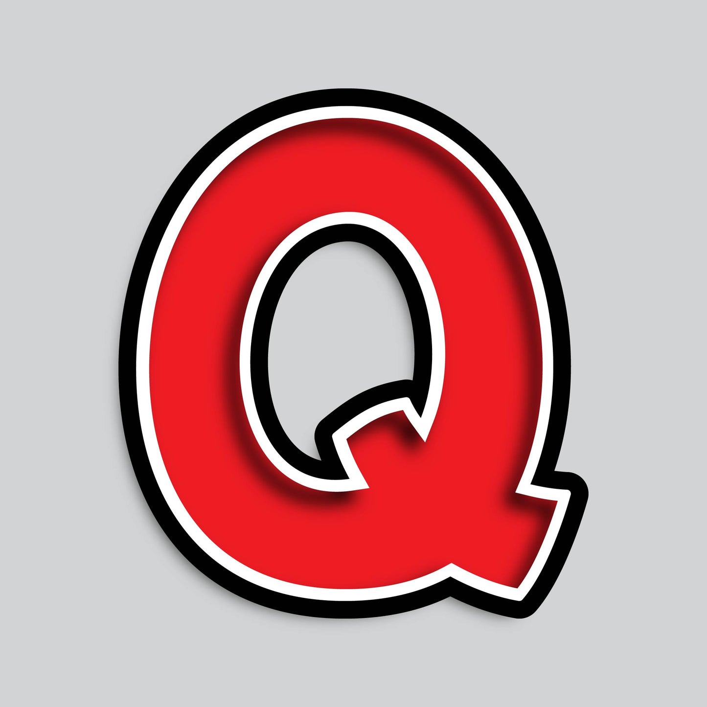 23.5” INDIVIDUAL BOUNCY RED SHADOW LETTERS