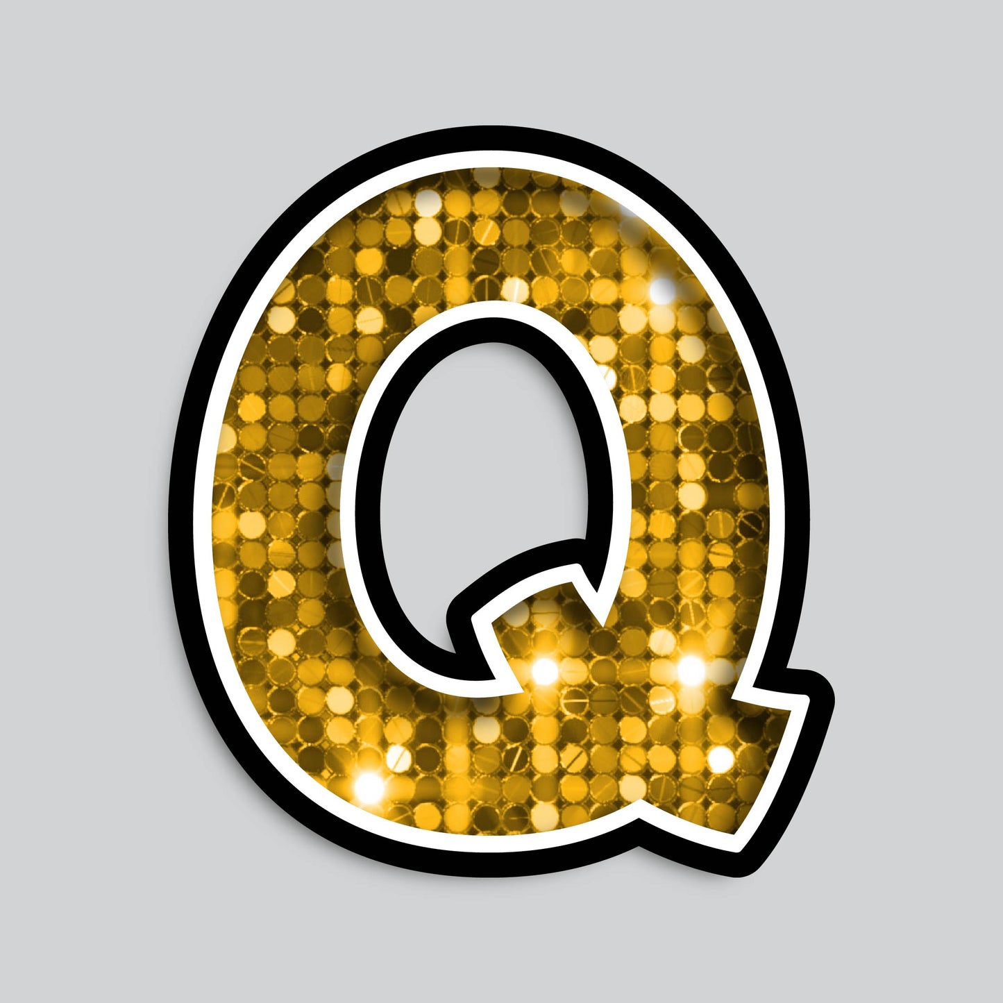 23.5” INDIVIDUAL BOUNCY GOLD SHADOW LETTERS