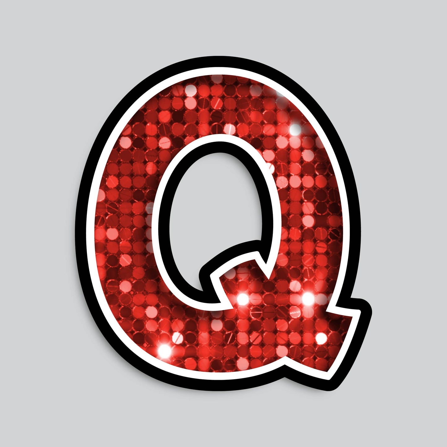 23.5” INDIVIDUAL BOUNCY SEQUIN RED SHADOW LETTERS