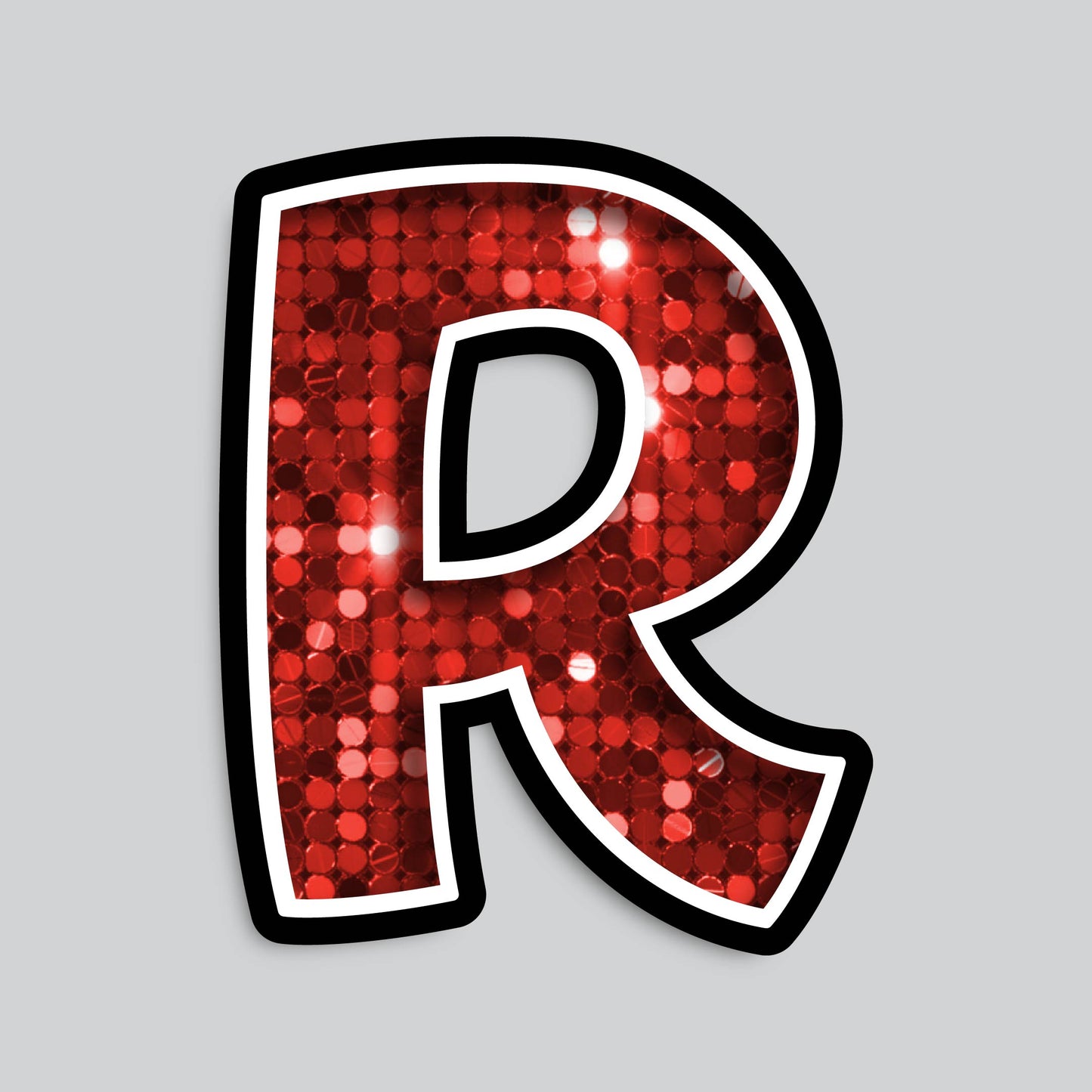 23.5” INDIVIDUAL BOUNCY SEQUIN RED SHADOW LETTERS