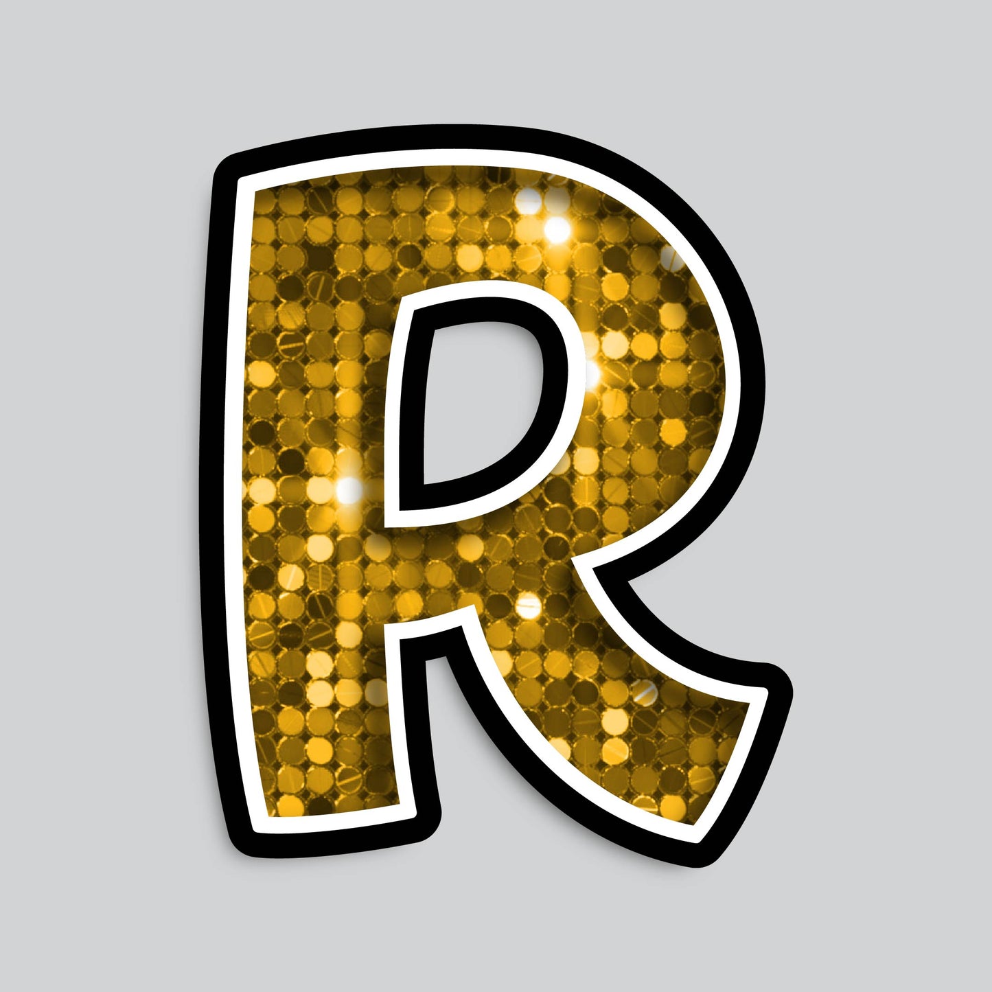23.5” INDIVIDUAL BOUNCY GOLD SHADOW LETTERS