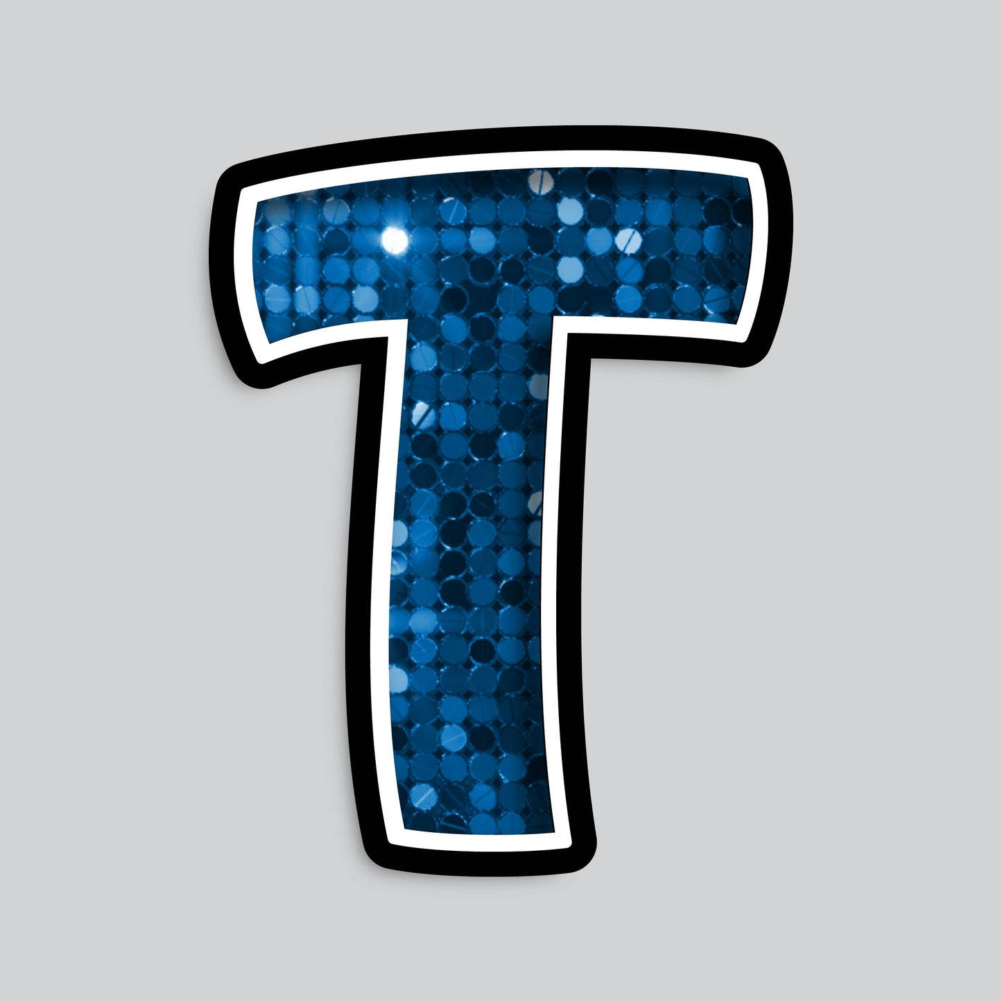 23.5” INDIVIDUAL BOUNCY BLUE SEQUIN SHADOW LETTERS