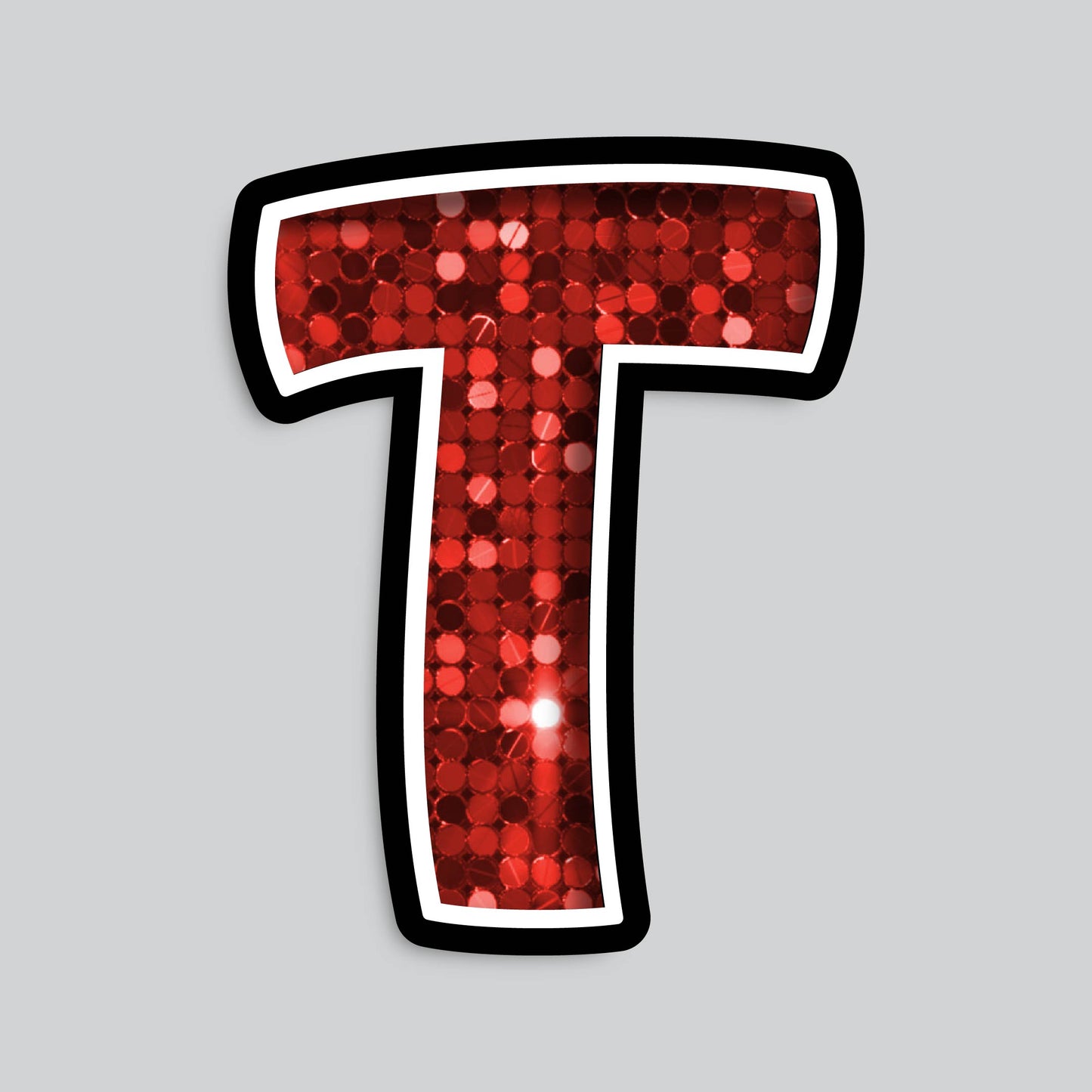 23.5” INDIVIDUAL BOUNCY SEQUIN RED SHADOW LETTERS