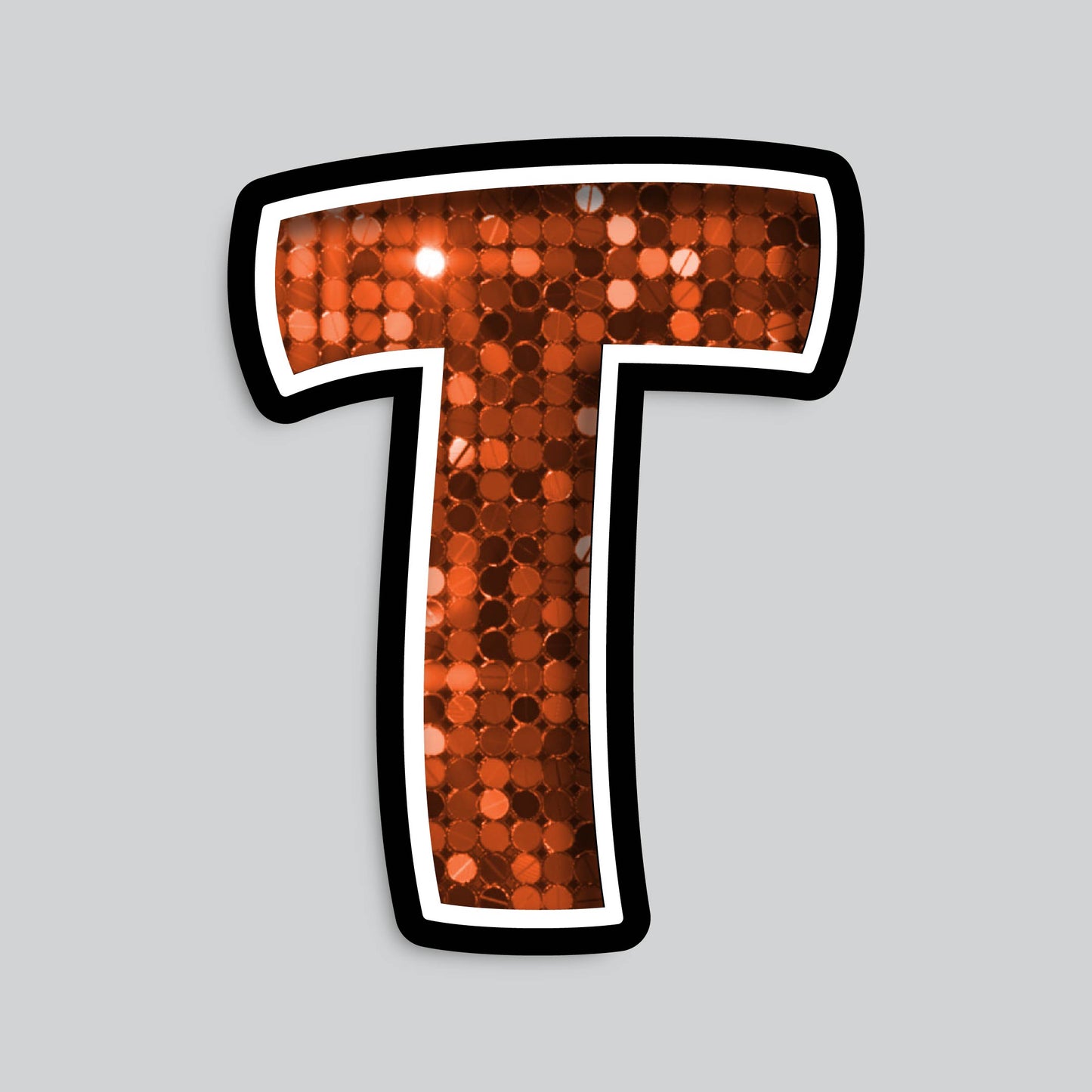 23.5” INDIVIDUAL BOUNCY ORANGE SEQUIN SHADOW LETTERS