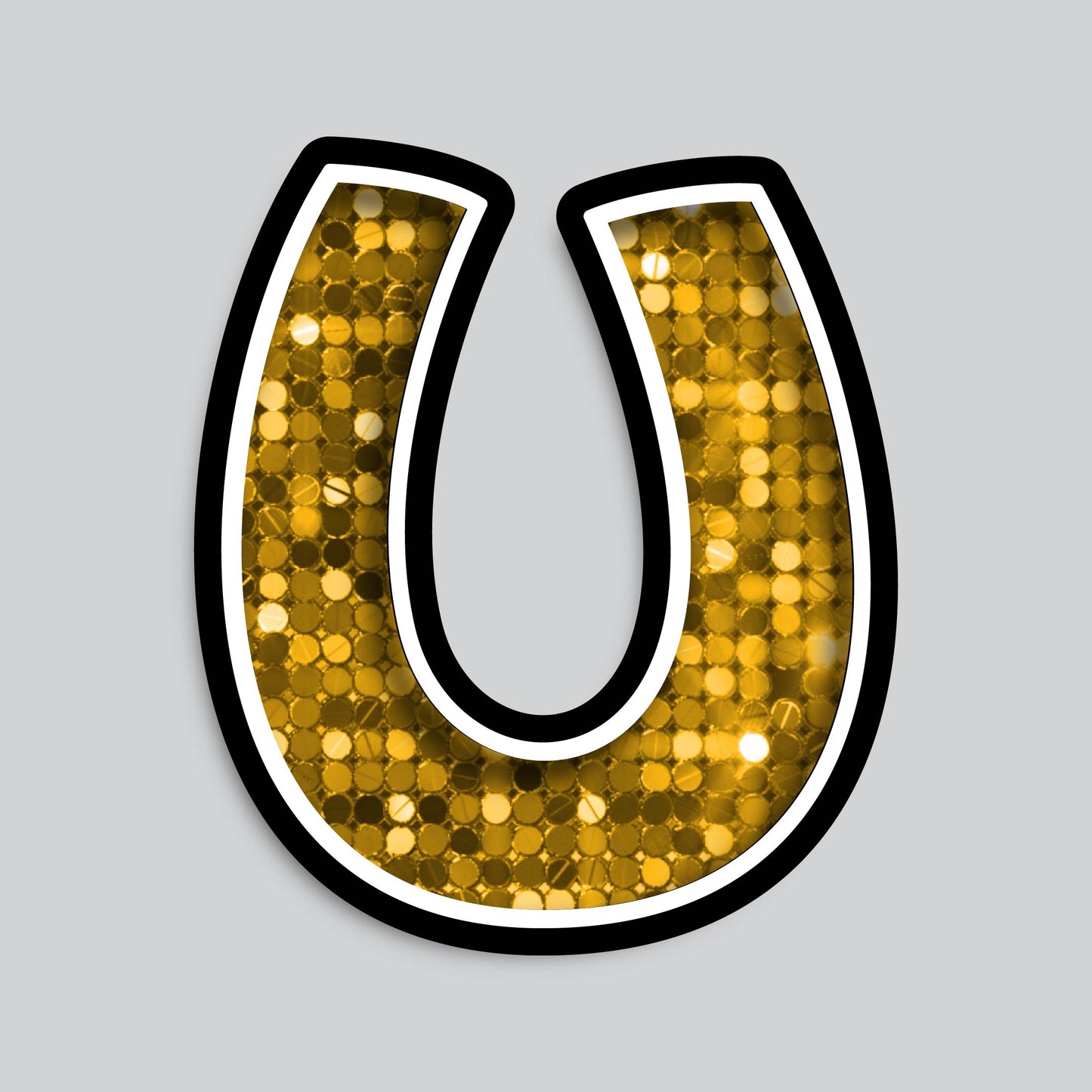 23.5” INDIVIDUAL BOUNCY GOLD SHADOW LETTERS