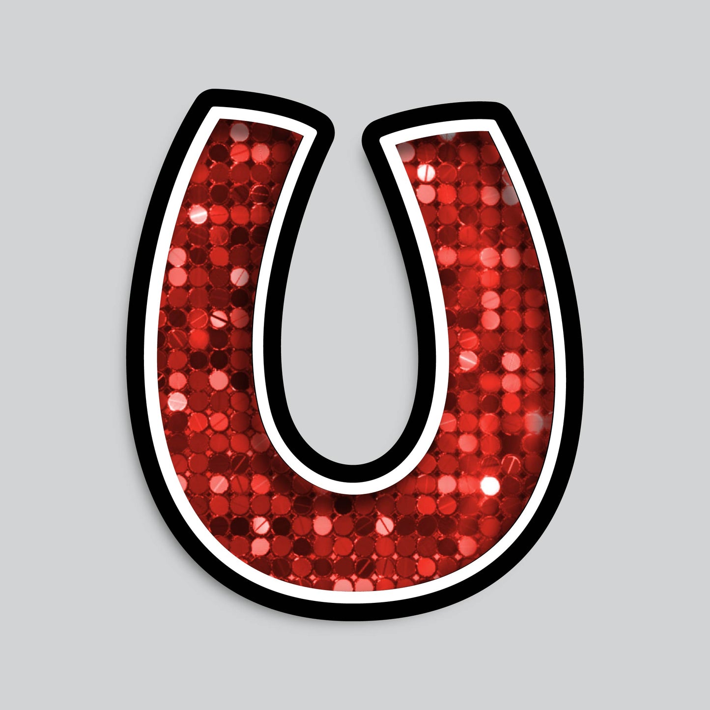 23.5” INDIVIDUAL BOUNCY SEQUIN RED SHADOW LETTERS