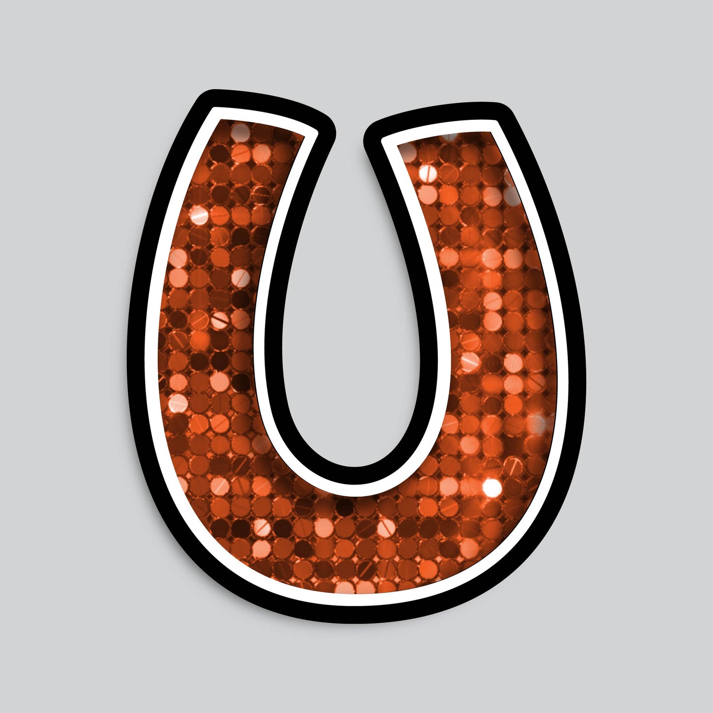 23.5” INDIVIDUAL BOUNCY ORANGE SEQUIN SHADOW LETTERS