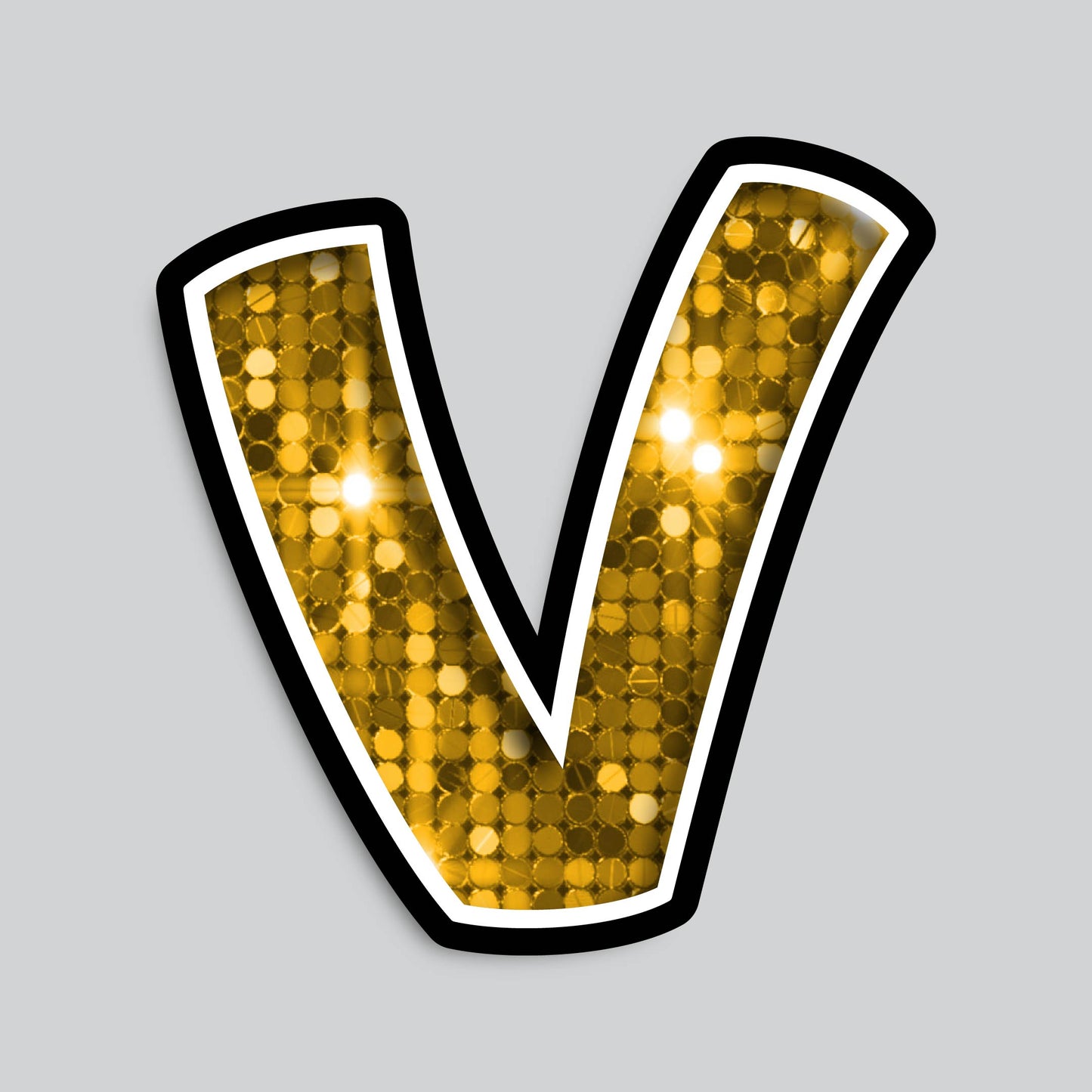 23.5” INDIVIDUAL BOUNCY GOLD SHADOW LETTERS