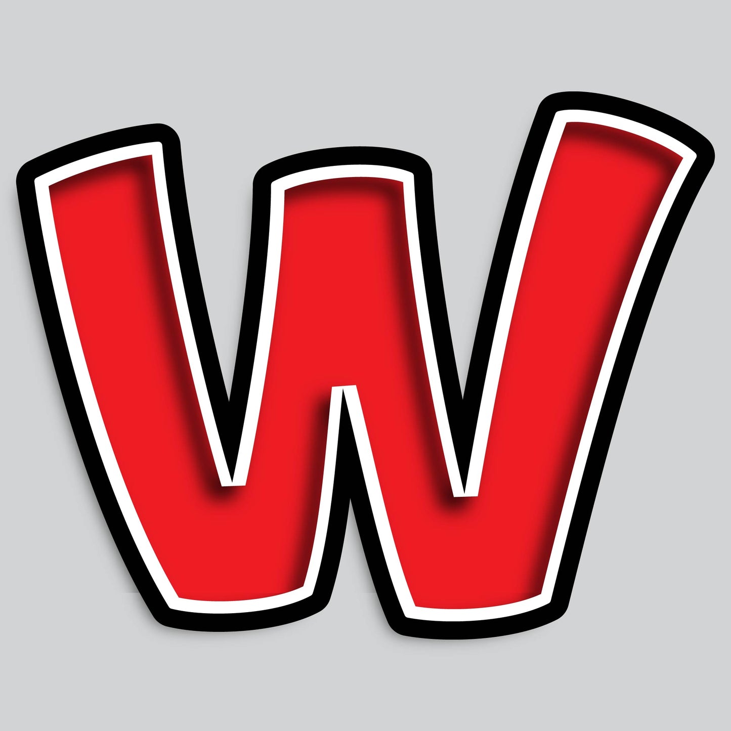 23.5” INDIVIDUAL BOUNCY RED SHADOW LETTERS
