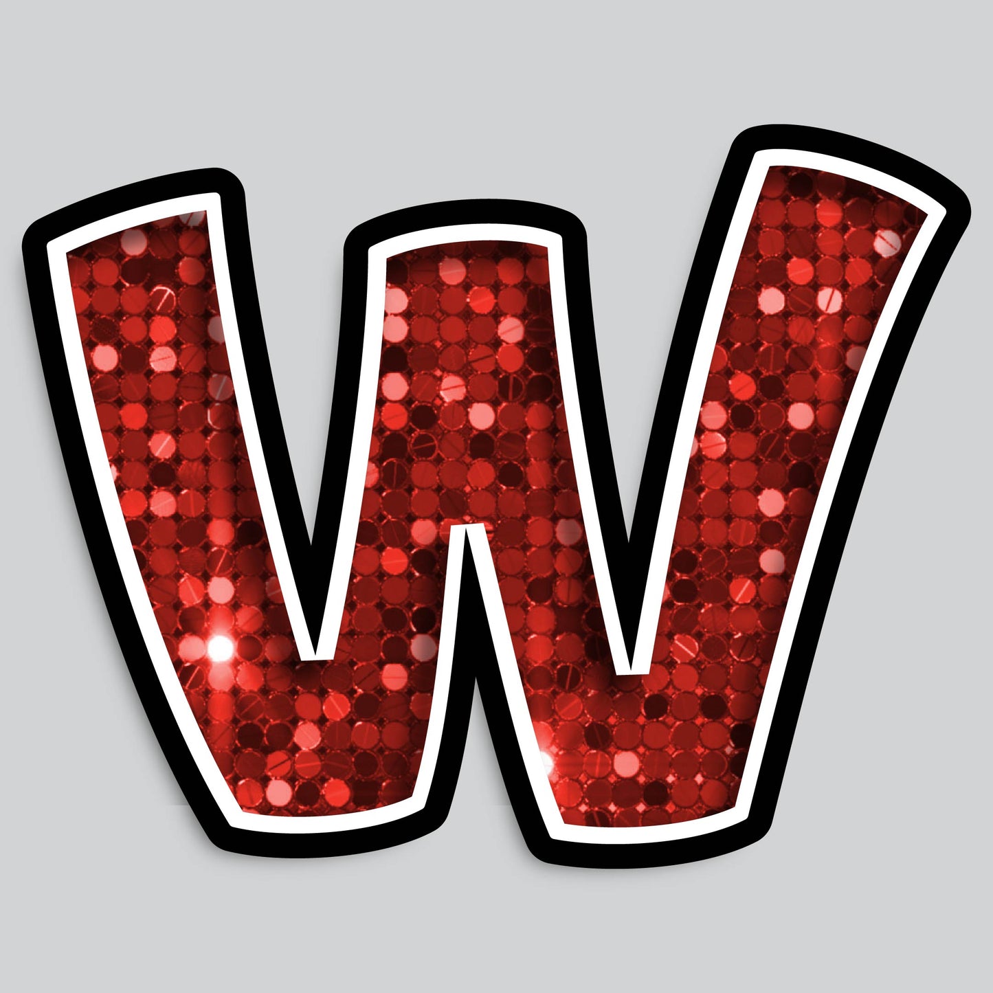 23.5” INDIVIDUAL BOUNCY SEQUIN RED SHADOW LETTERS