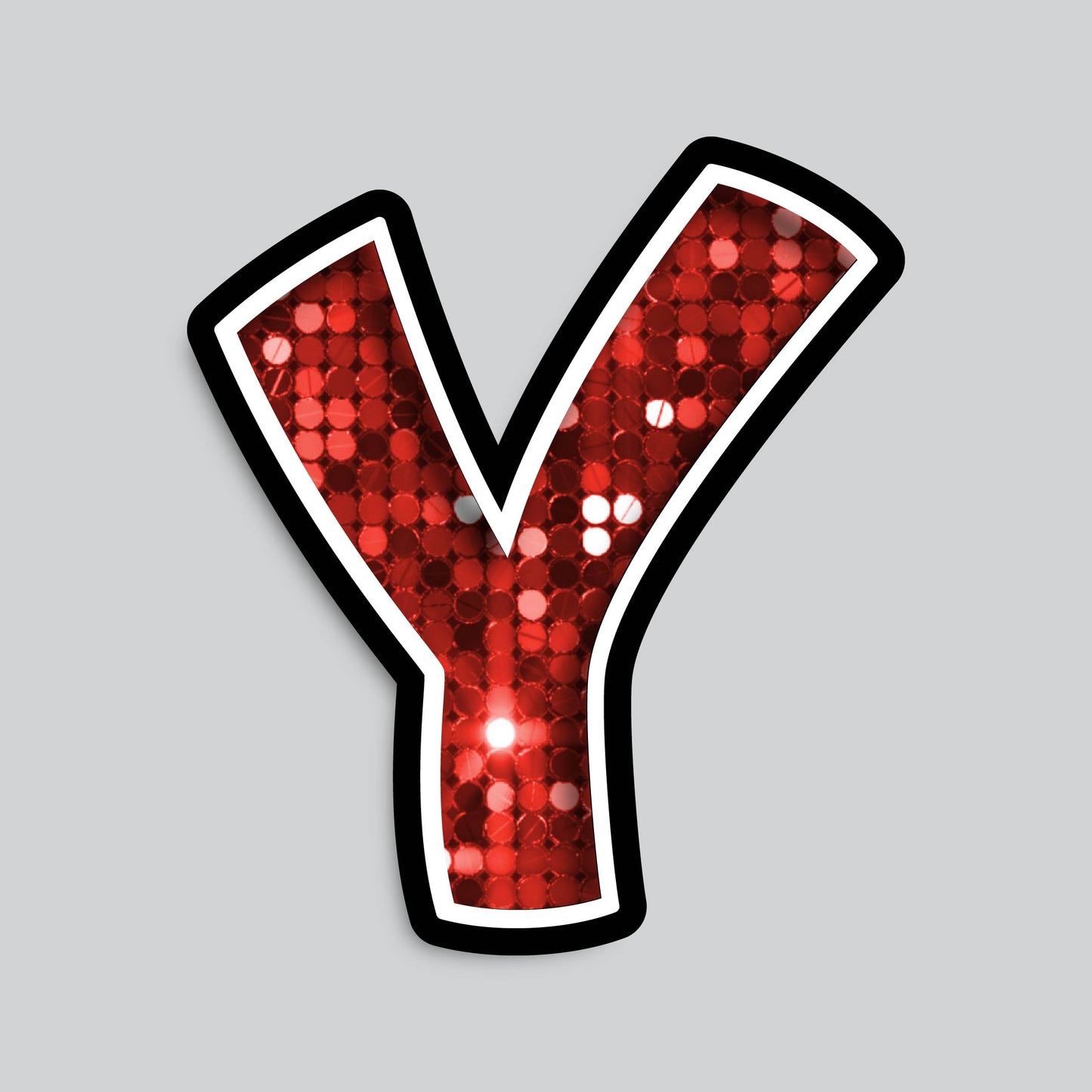 23.5” INDIVIDUAL BOUNCY SEQUIN RED SHADOW LETTERS