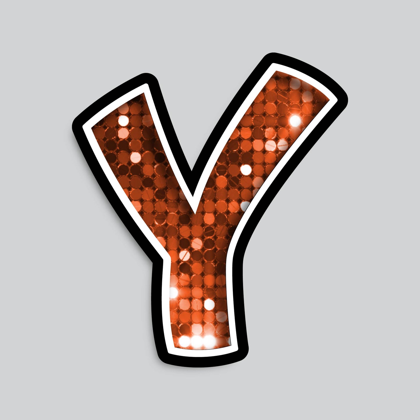 23.5” INDIVIDUAL BOUNCY ORANGE SEQUIN SHADOW LETTERS