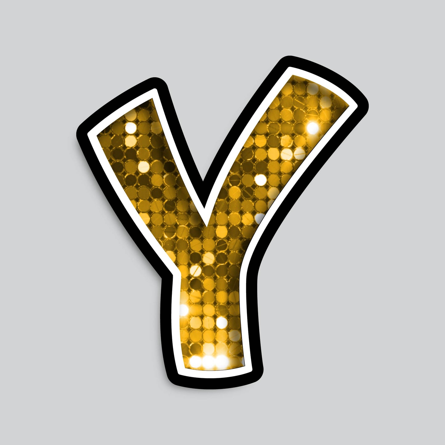 23.5” INDIVIDUAL BOUNCY GOLD SHADOW LETTERS