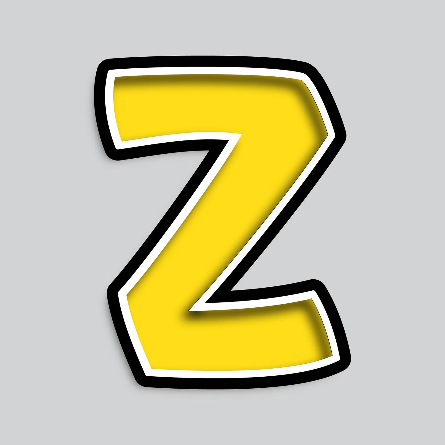 23.5” INDIVIDUAL BOUNCY YELLOW SHADOW LETTERS