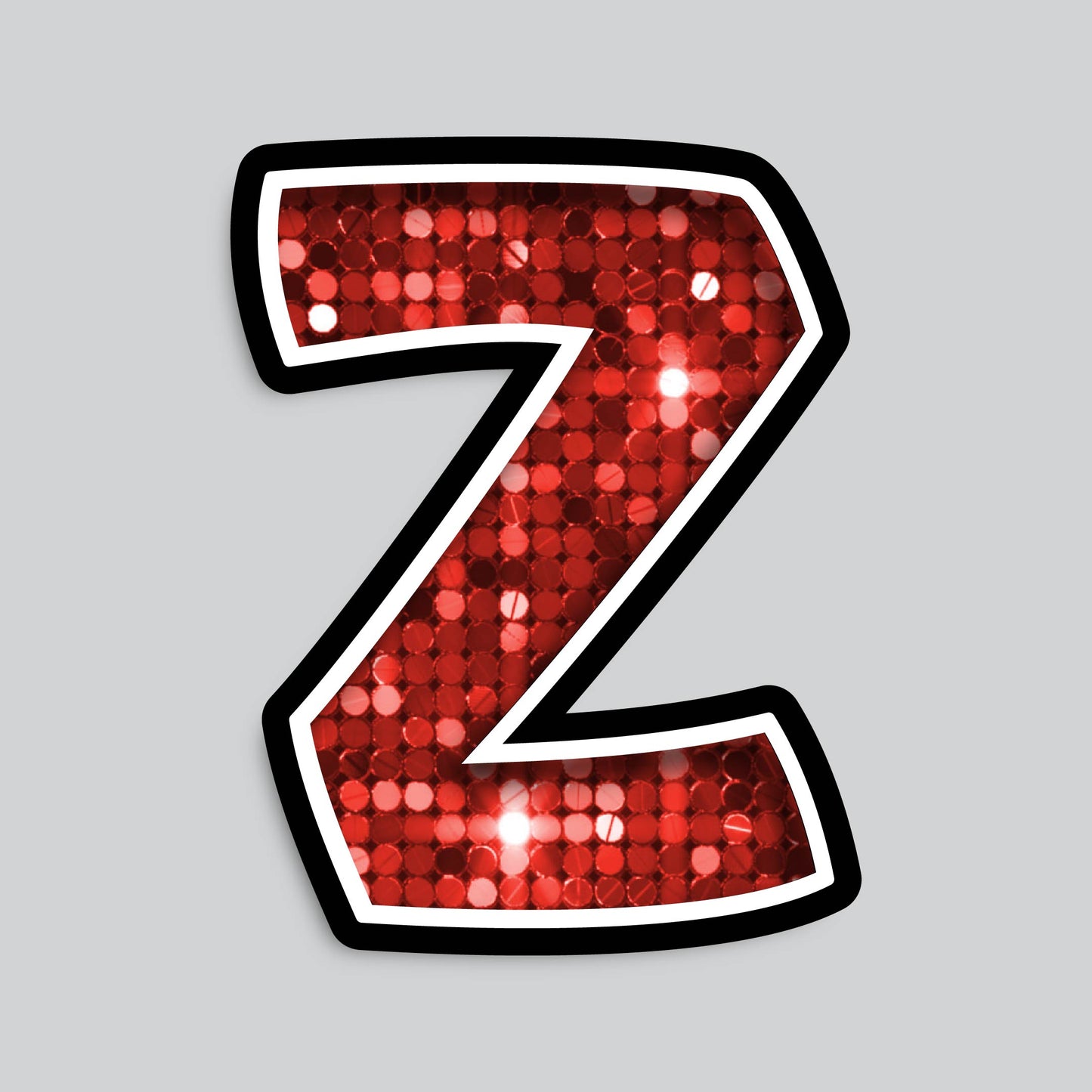 23.5” INDIVIDUAL BOUNCY SEQUIN RED SHADOW LETTERS