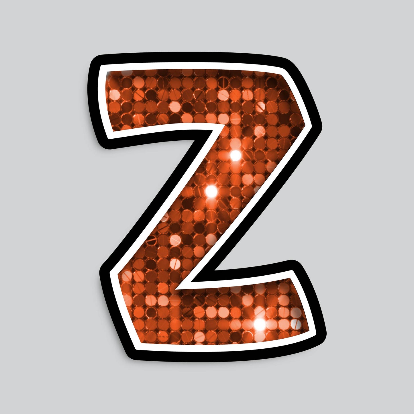 23.5” INDIVIDUAL BOUNCY ORANGE SEQUIN SHADOW LETTERS