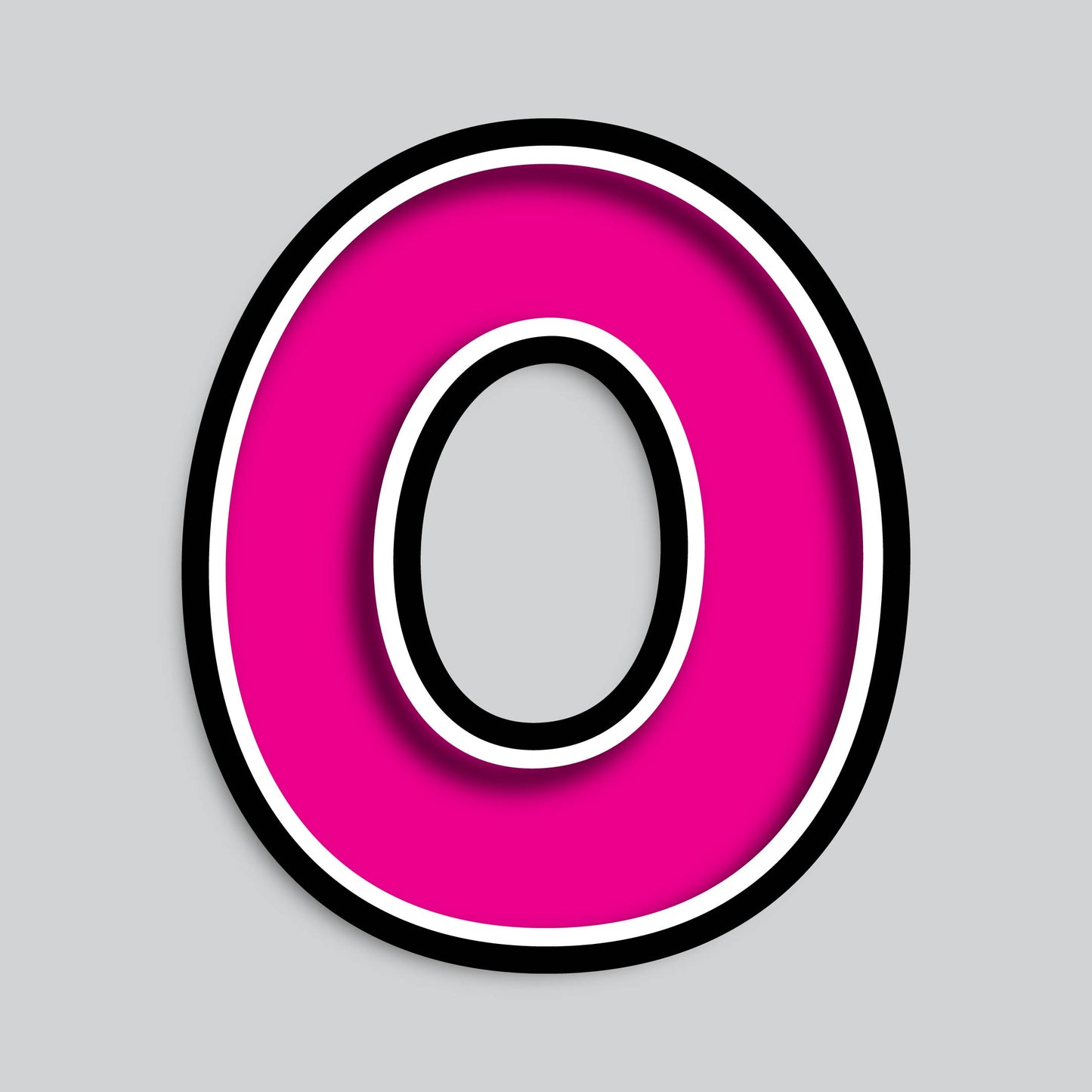 23.5" INDIVIDUAL BOUNCY PINK SHADOW NUMBERS