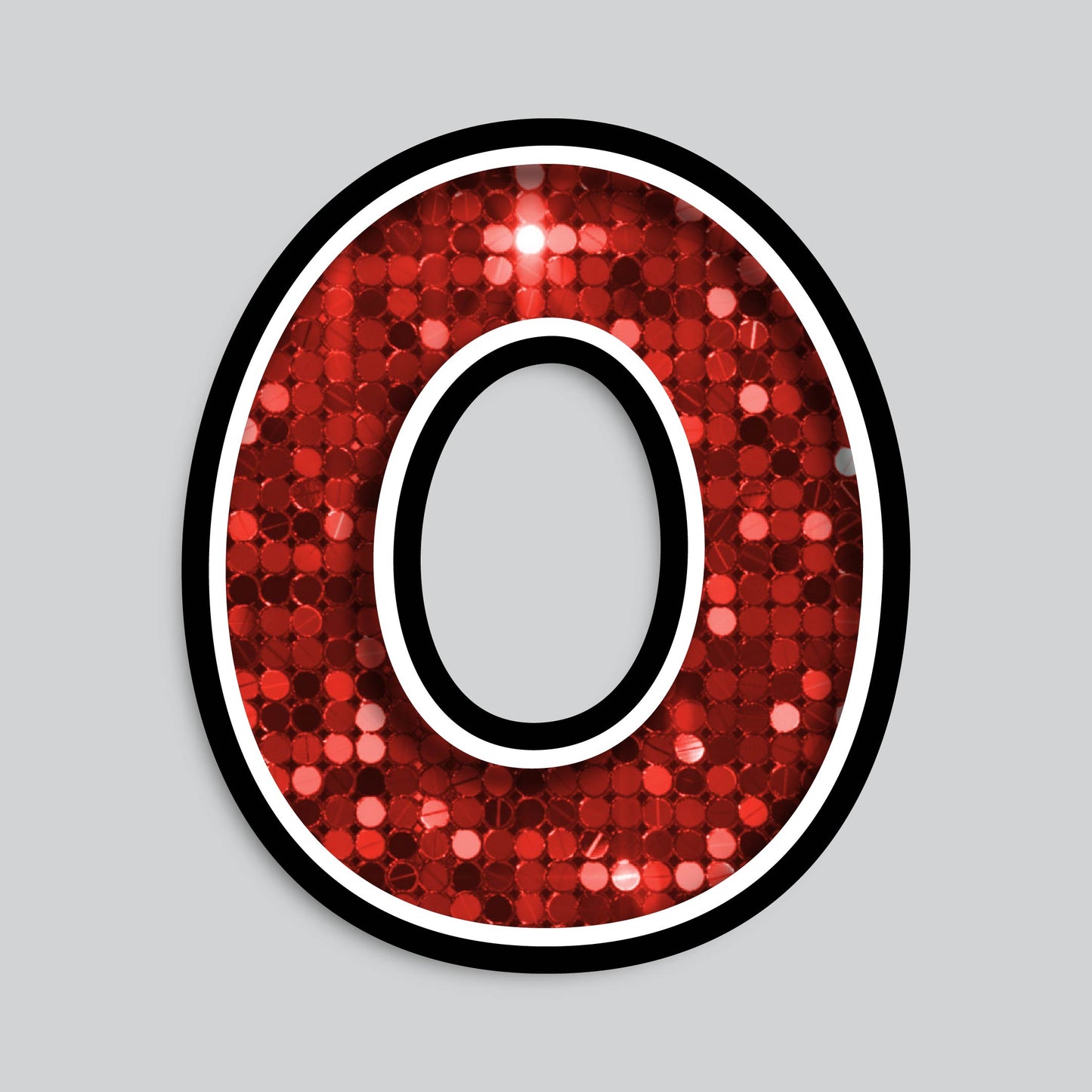 23.5" INDIVIDUAL BOUNCY RED SEQUIN SHADOW NUMBERS