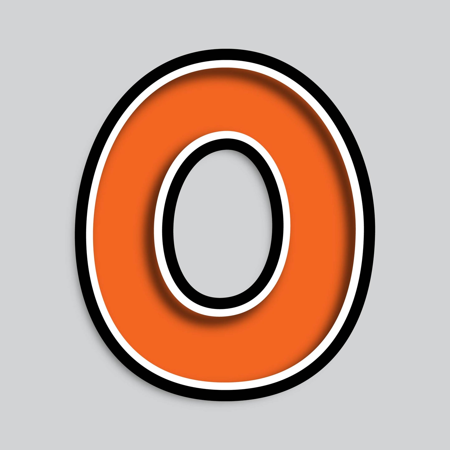 23.5" INDIVIDUAL BOUNCY ORANGE SHADOW NUMBERS