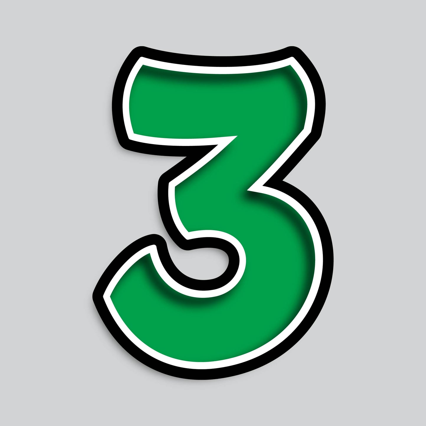 23.5" INDIVIDUAL BOUNCY GREEN SHADOW NUMBERS