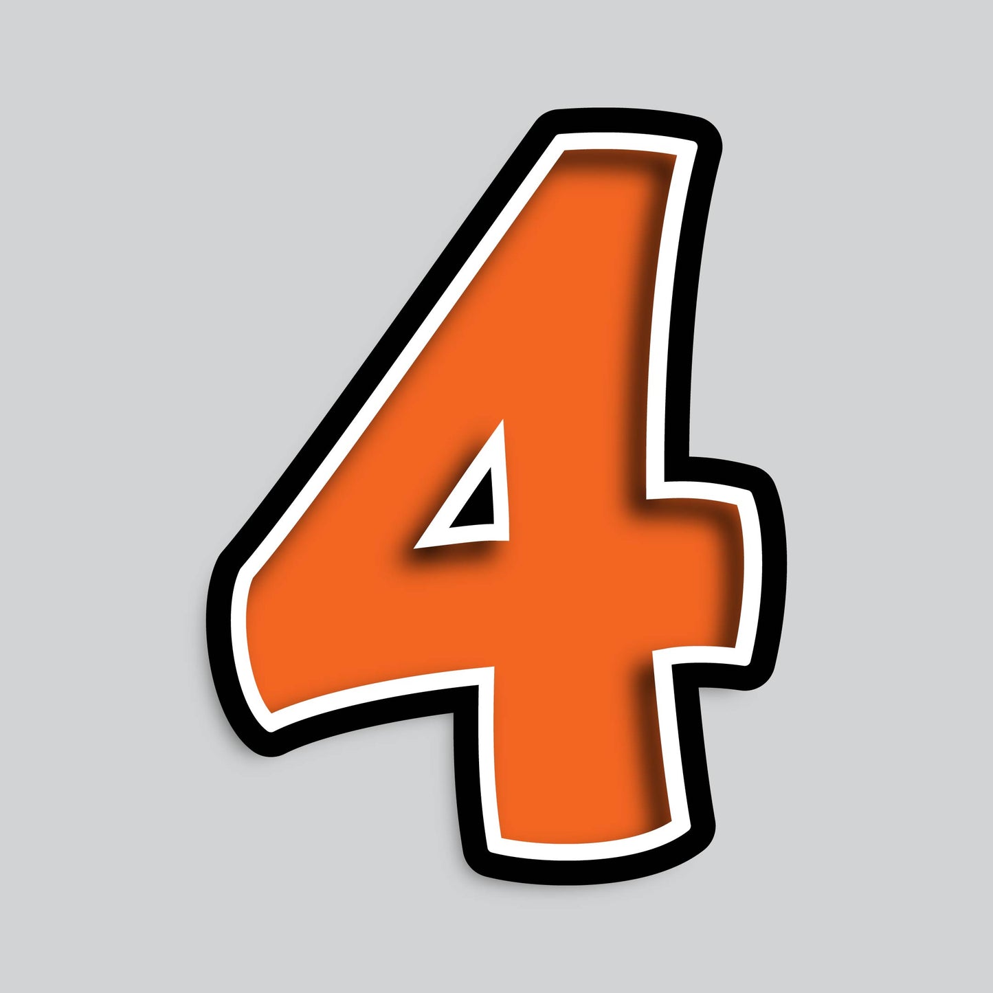 23.5" INDIVIDUAL BOUNCY ORANGE SHADOW NUMBERS